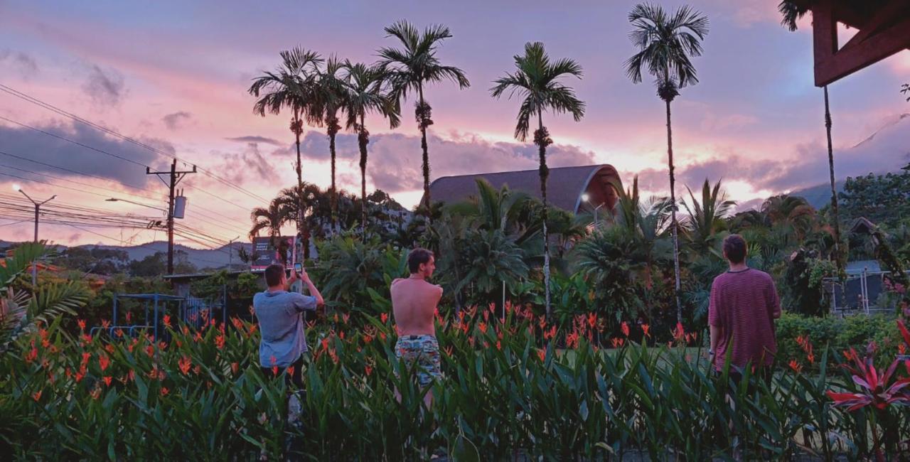 Arenal Backpackers Resort La Fortuna Bagian luar foto Sunset at the Dole Cannery
