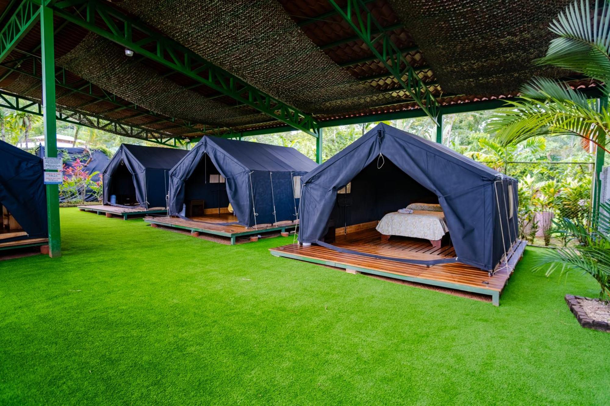 Arenal Backpackers Resort La Fortuna Bagian luar foto Campsite at the resort